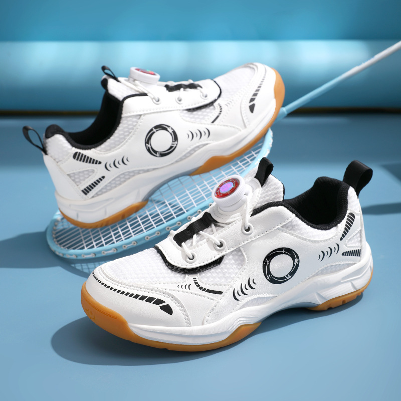 儿童专业羽毛球训练鞋男女童轻便防滑户外网球鞋网面透气羽毛球鞋