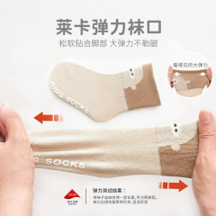 24 Spring Boneless Terry Tube Socks for Boys and Girls 0-3 Years Old Baby Newborn Floor Socks Class A Socks Cartoon