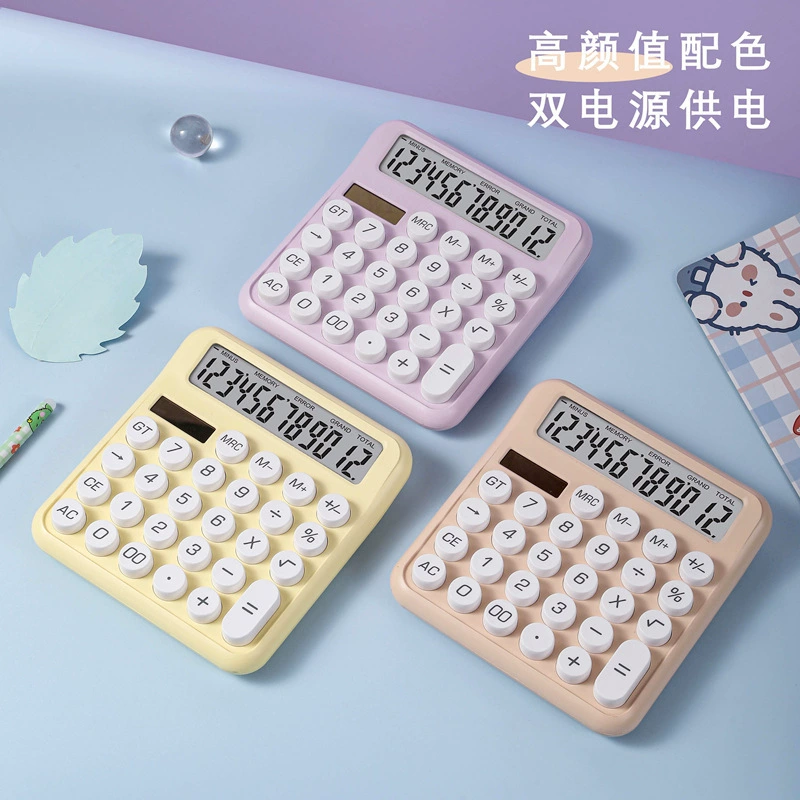 Двойное питание гибкий клавиатурный калькулятор с высоким значением отключения звука финансовый офис калькулятор для студентов