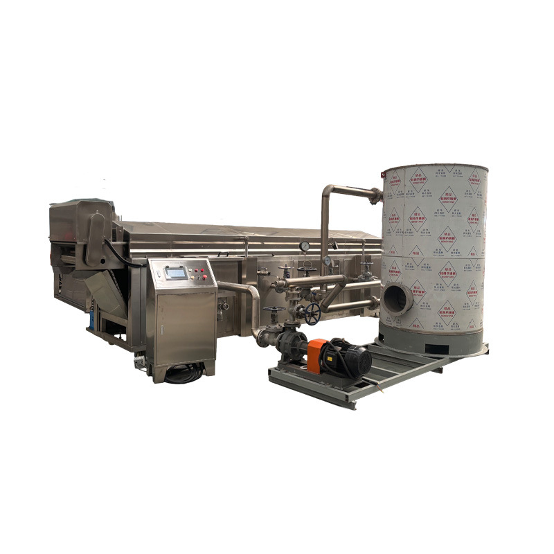 厂家新品推荐全自动连续式油炸机薯塔油炸生产线油炸薄脆片油炸机