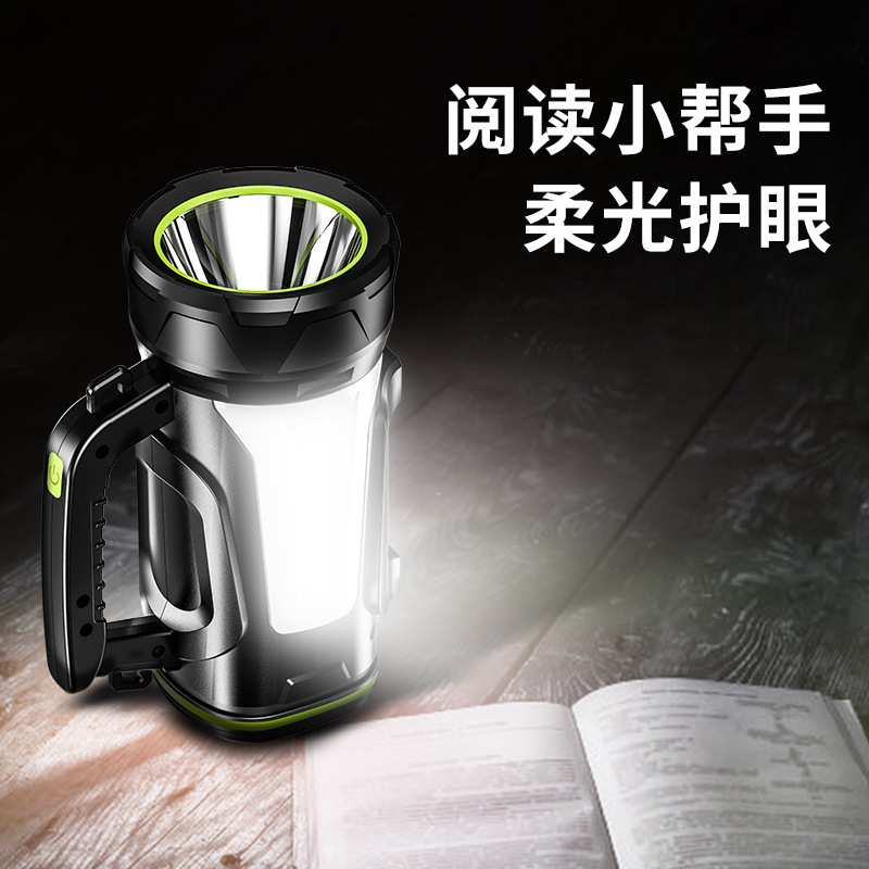 Lintera de luz al aire libre LED de alta potencia patrulla de emergencia portátil flash de carga USB con lámpara lateral