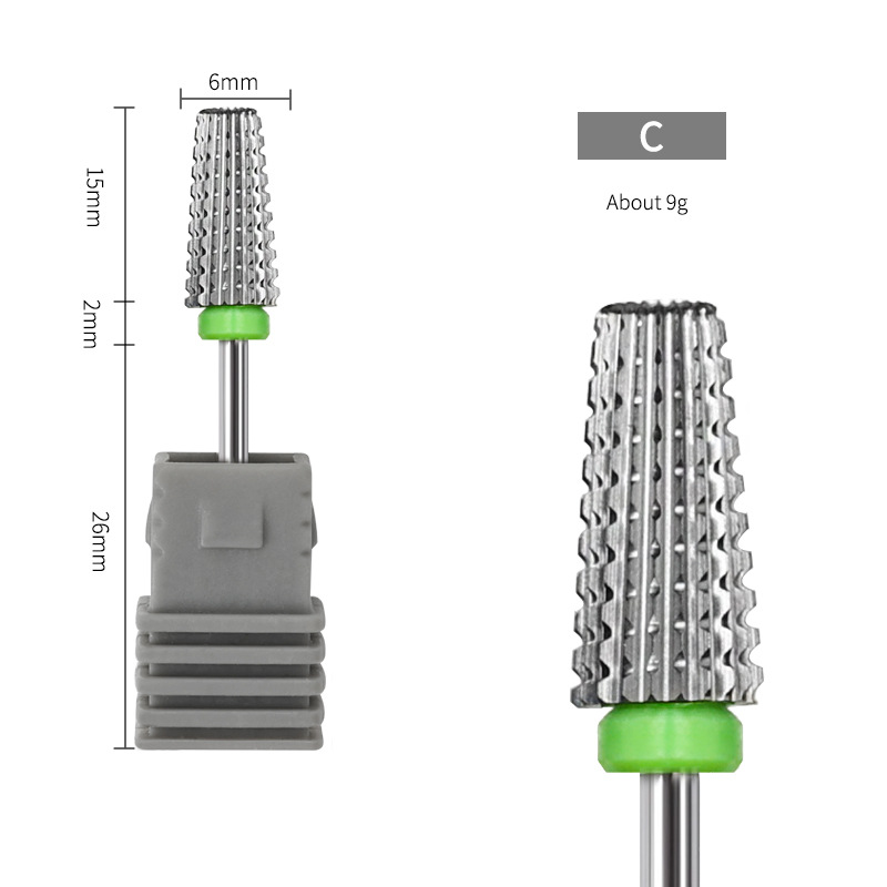 Nueva manicura cinco en uno de acero de tungsteno de molienda de la cabeza rápida de esmalte de uñas Gel removedor exfoliante izquierda y derecha universal de cinco en uno