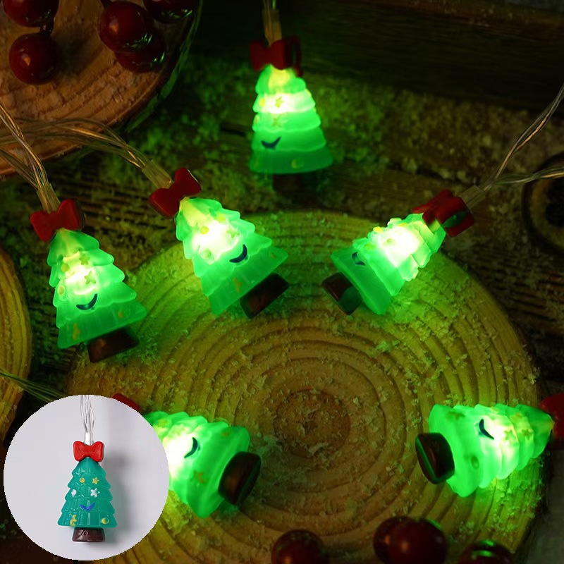 LED decoración de navidad de plástico muñeco de nieve árbol de navidad de Papá Noel de luces de fiestas de luces de fiestas atmósfera de props