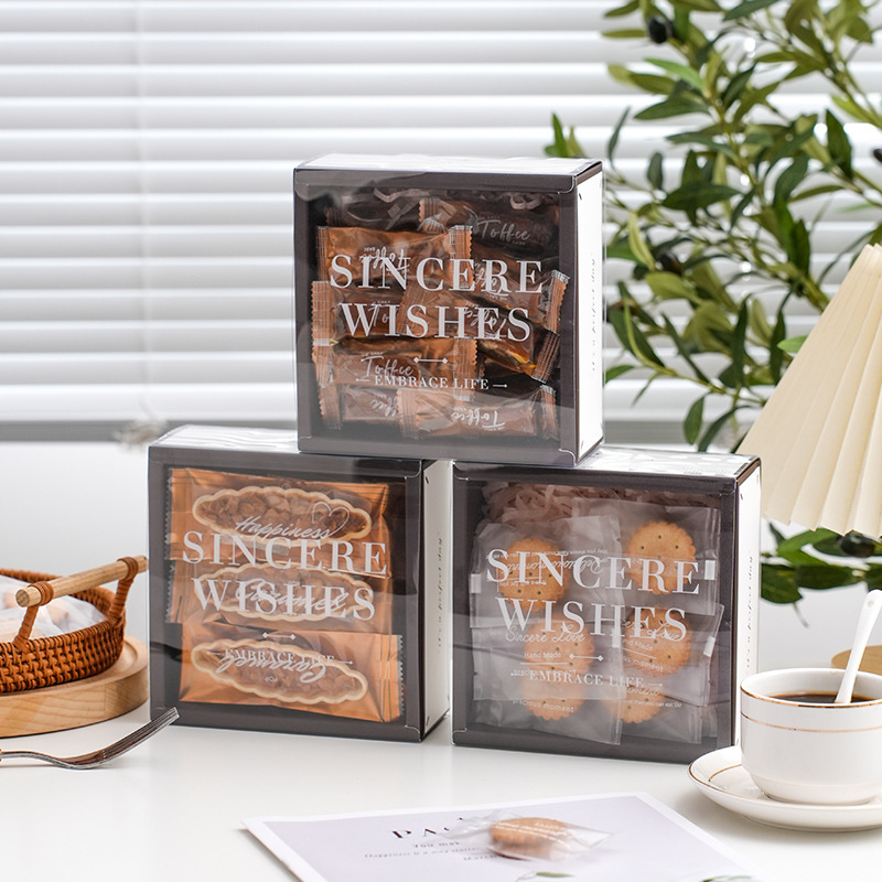 新款糯米船牛轧糖包装盒ins风曲奇饼干雪花酥盒奶酥太妃糖点心盒