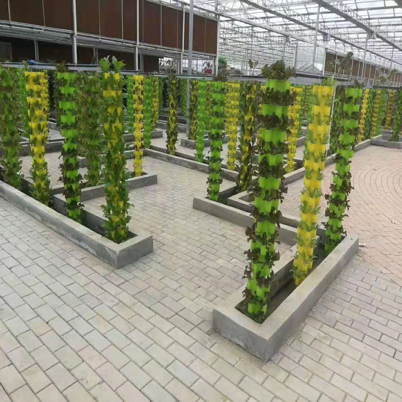 Venta al por mayor instalaciones de cultivo sin suelo interior hidropónico de múltiples capas de columna vegetal estante triángulo columna sin suelo cultura