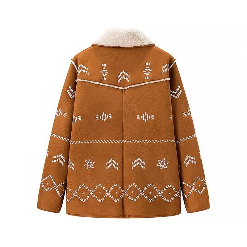 Damenjacke Mit Lammfelloptik Für Den Herbst Und Den Winter_voghion.com