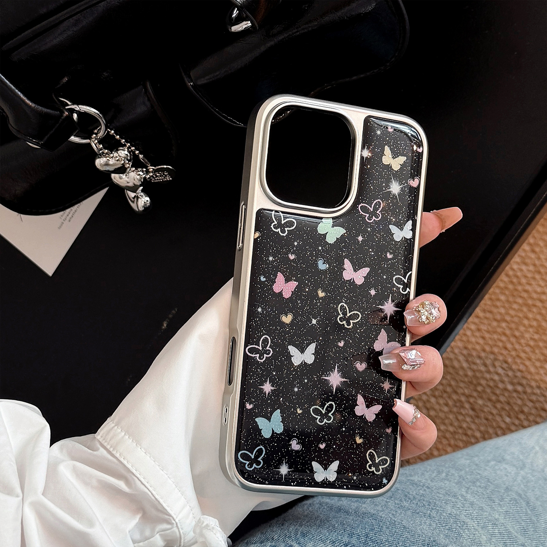 Protective Phone Case With Star And Butterfly Pattern For Iphone_voghion.com