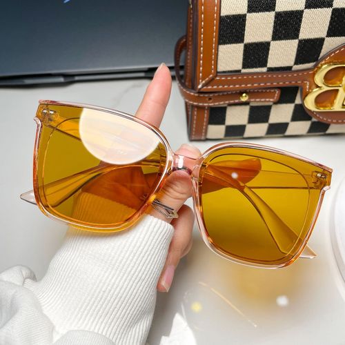 New large frame sunglasses with rivets for women, fashion, men's fashion, big face, slimming ins, high-end glasses, square frame sunglasses batch