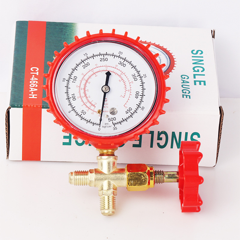 Air Conditioning Accessories Refrigerant Pressure Gauge Table R410 Add Liquid Oil Pressure Gauge Pressure Gauge R22 R134 Single Gauge