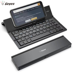 Geyes bluetoothワイヤレス折りたたみキーボード3システムデュアルチャネル携帯電話タブレットpcクロスボーダー専用アルミ合金