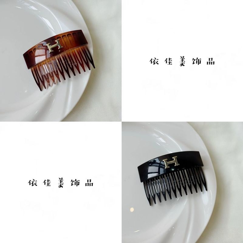 H字母新款潮梳优雅气质日韩风格商场简约纯色韩标尺梳发梳发夹|undefined