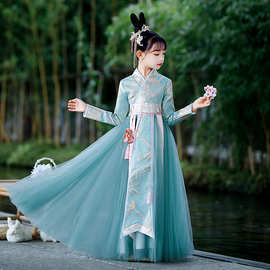 女童古风超仙汉服2026夏季儿童中国风唐装襦裙小女孩古装长袖汉服