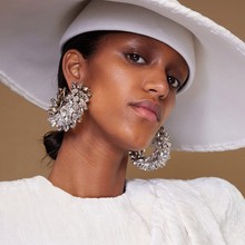 跨境热销圆圈耳环满钻爆闪时尚欧美耳饰轻奢宴会日常配饰earrings