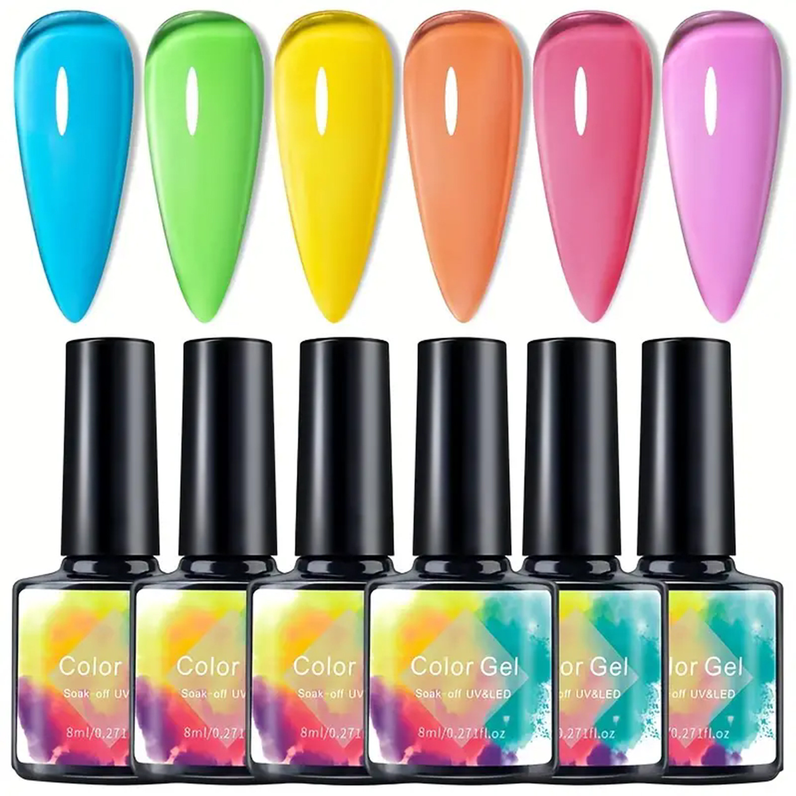 Nuevo conjunto de esmalte de uñas tienda de manicuras transfronteriza dedicada a la pintura de uñas, pegamento de color, esmalte de uñas puede ser contratado