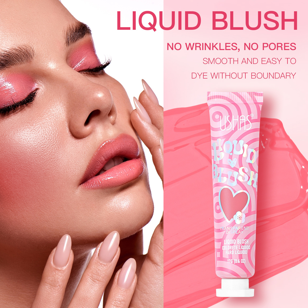 USHAS Beauty Crema de rubor especial transfronteriza Love líquido rubor al por mayor UC131