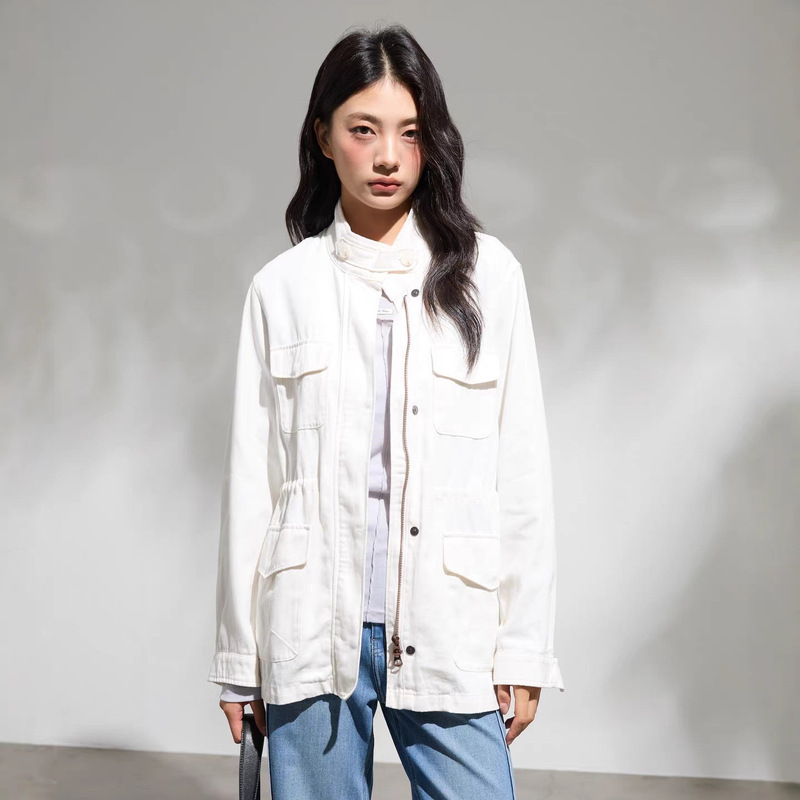 LP Old Money Style Polar Hemp Lyocell Slim-Fit Work Jacket for Women, New Fall 2026, Relaxed Casual Jacket