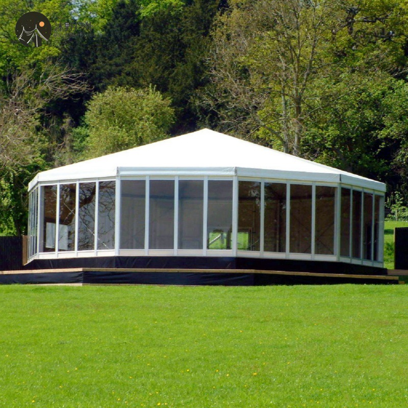 Muye al aire libre gran montaje de aleación de aluminio tienda de campaña de celebración de almacenamiento de exposiciones tiendas de campaña de bodas europeas