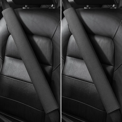 Seat belt shoulder pad — X1X3X4X5X6 seat belt shoulder guard extended - no-logo-50cm-suede-a-pair-of-noble-black-shoulder-pads