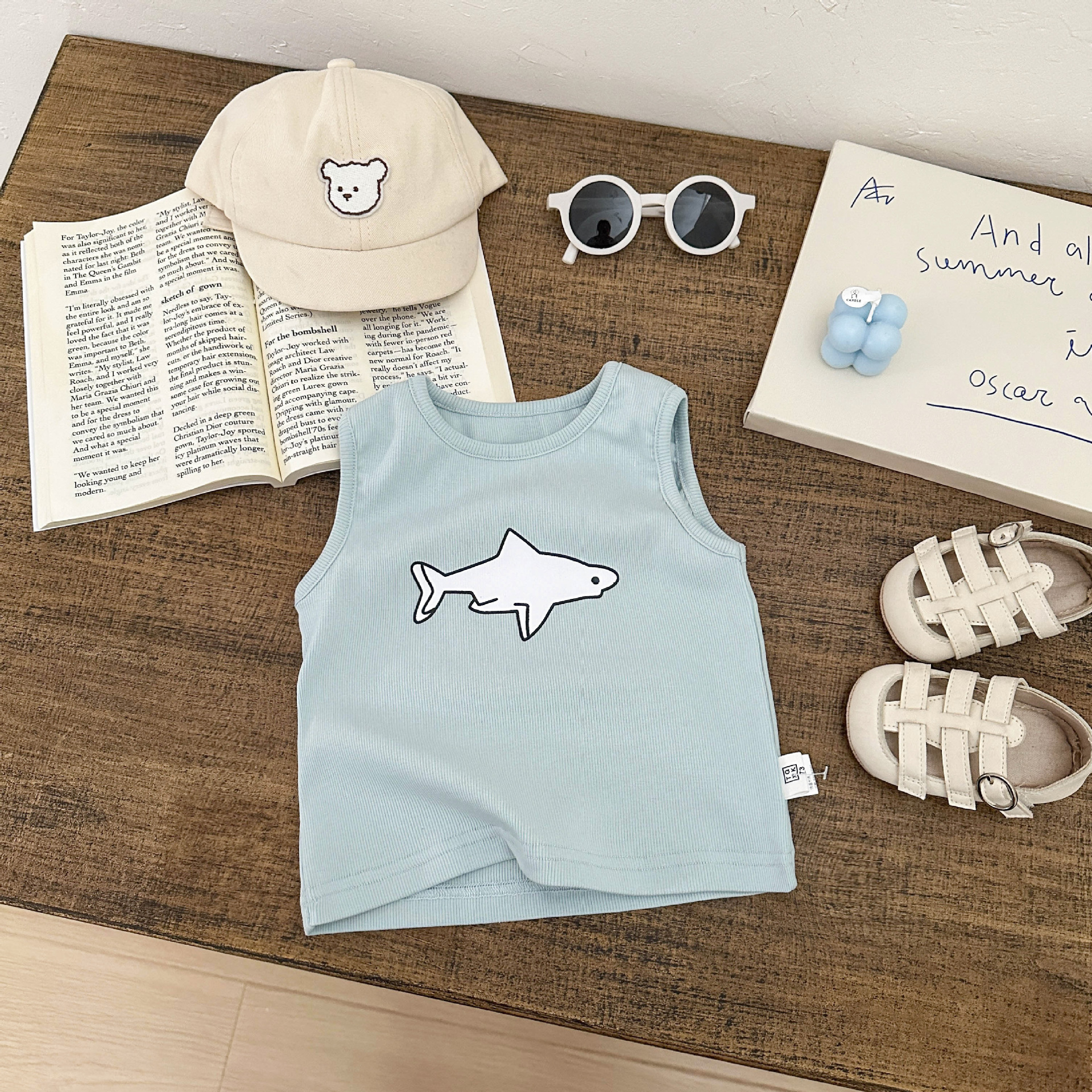 ins coreano de verano bebés chaleco frío 2026 nueva ropa de bebé para niños delgada camisa transpirable sin mangas