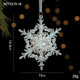クリスタル質感Swanlaceアクリルキラキラ透明雪クリスマスツリーペンダント鈴装飾品|undefined