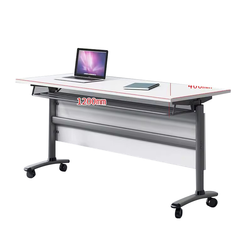 Mesa de capacitación de conferencias plegable y silla combinada con mesa larga de empalme móvil, mesa de clase doble y silla, mesa de capacitación de personal de oficina