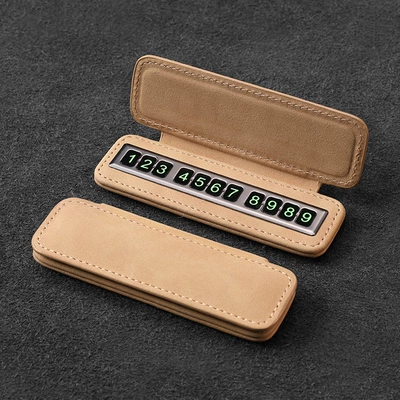Plate, Car-Mounted Flip-Top Suede – Nömrəli dayanma kartı - off-white
