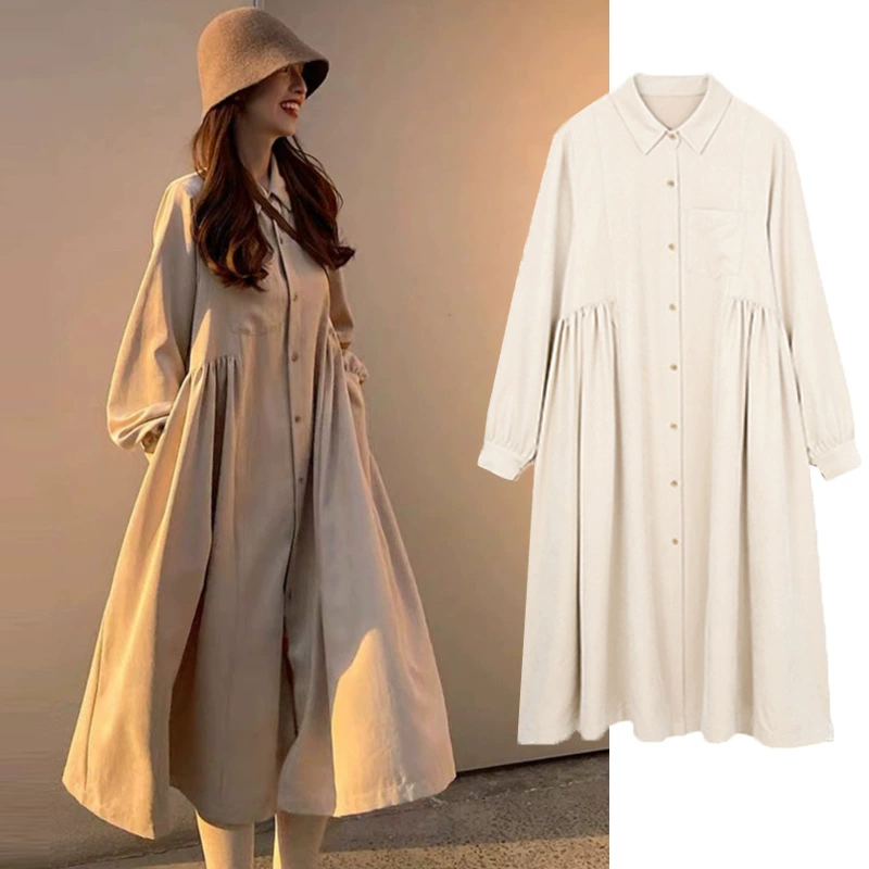 Беременные Женщины осенне-зимняя мода 2023 новая сетчатая красная свободная длинная куртка весенне-осеннее платье