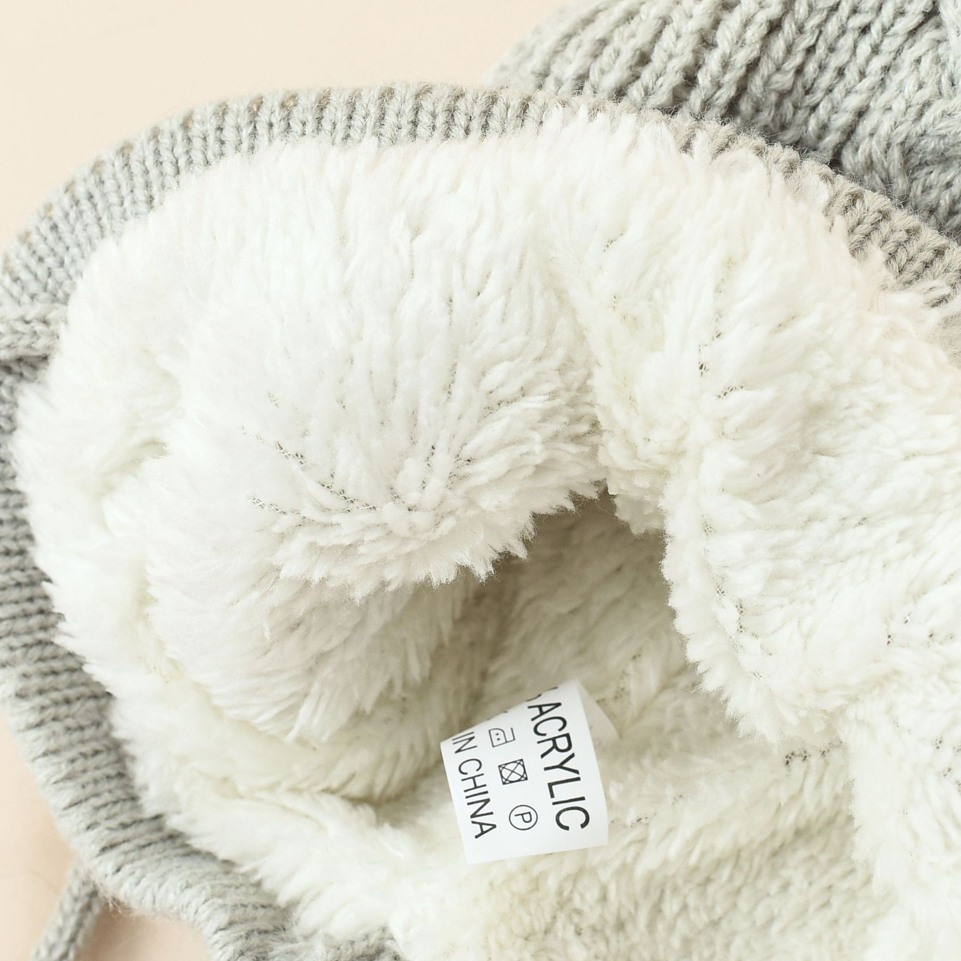Sombrero de bebé Otoño e Invierno ins Bola de piel de color sólido hembra bebé masculino infantil niños lana protección del oído sombrero