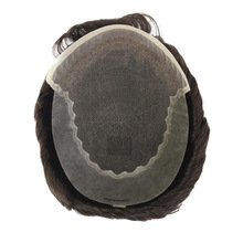 男士真人假发发片发块头套  跨境爆款 TOUPEE  瑞士进口Q6  发丝