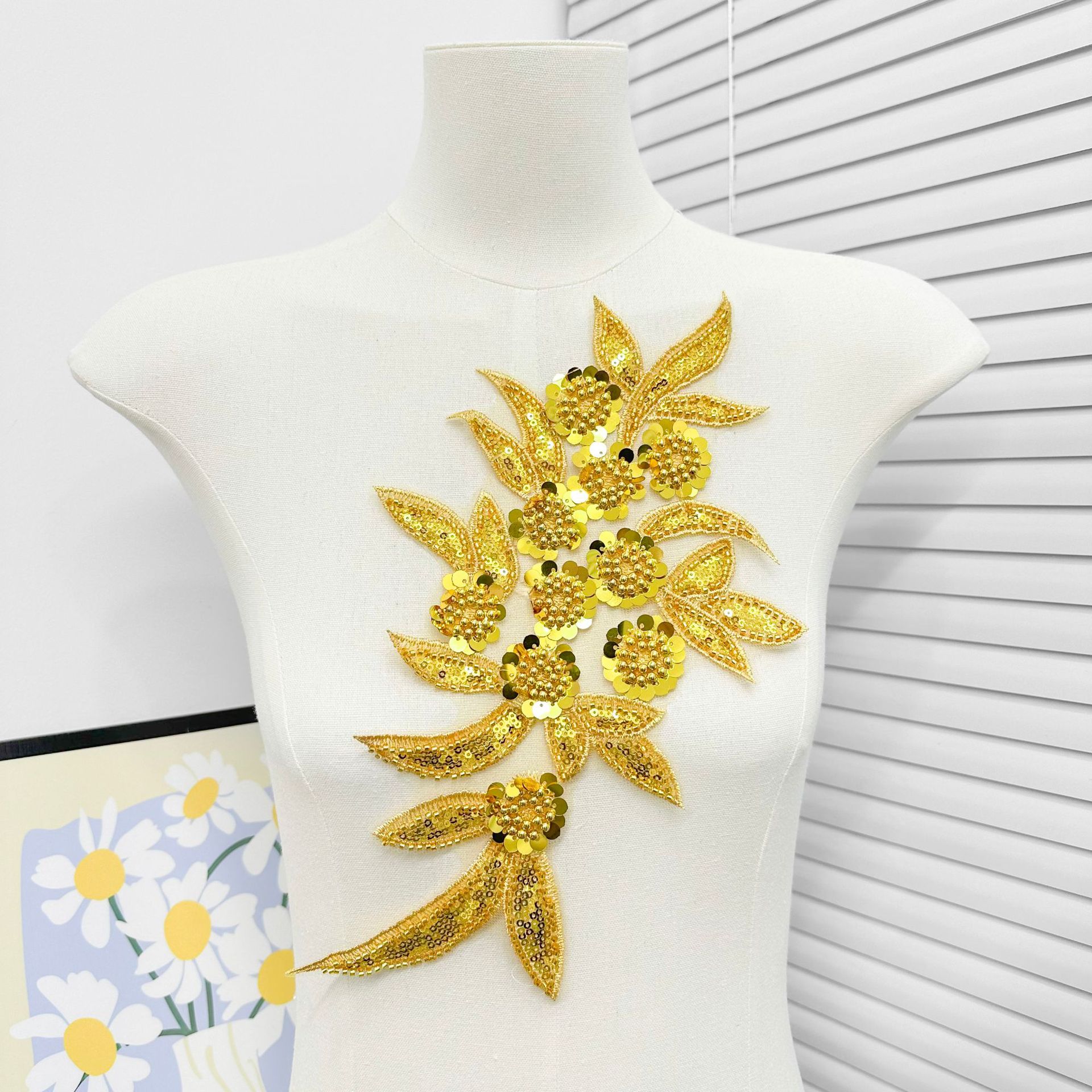 Malla, lentejuelas, bordado, cuentas, bordado, pegatinas de tela, ropa para niños, ropa de baile, ropa multicolor, accesorios de decoración de ropa al por mayor image 15