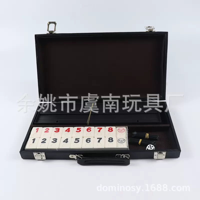 以色列麻将供应拉米RUMMY密胺数字多米诺骨牌益智玩具箱装多米诺