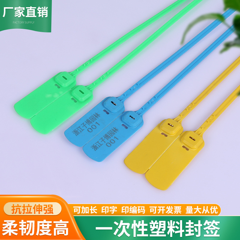 批发直供 小扎带黄色 红色 蓝色绿色扎带 带卡扣封签绿色扎带