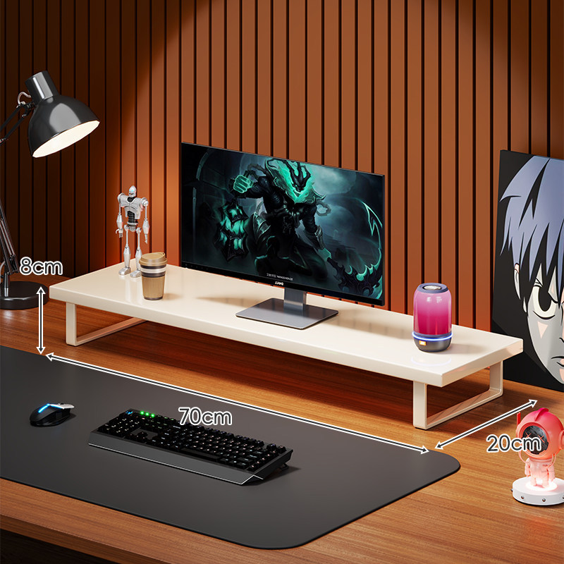 Soporte Elevador para Monitor de Computadora de Madera Organizador para Escritorio