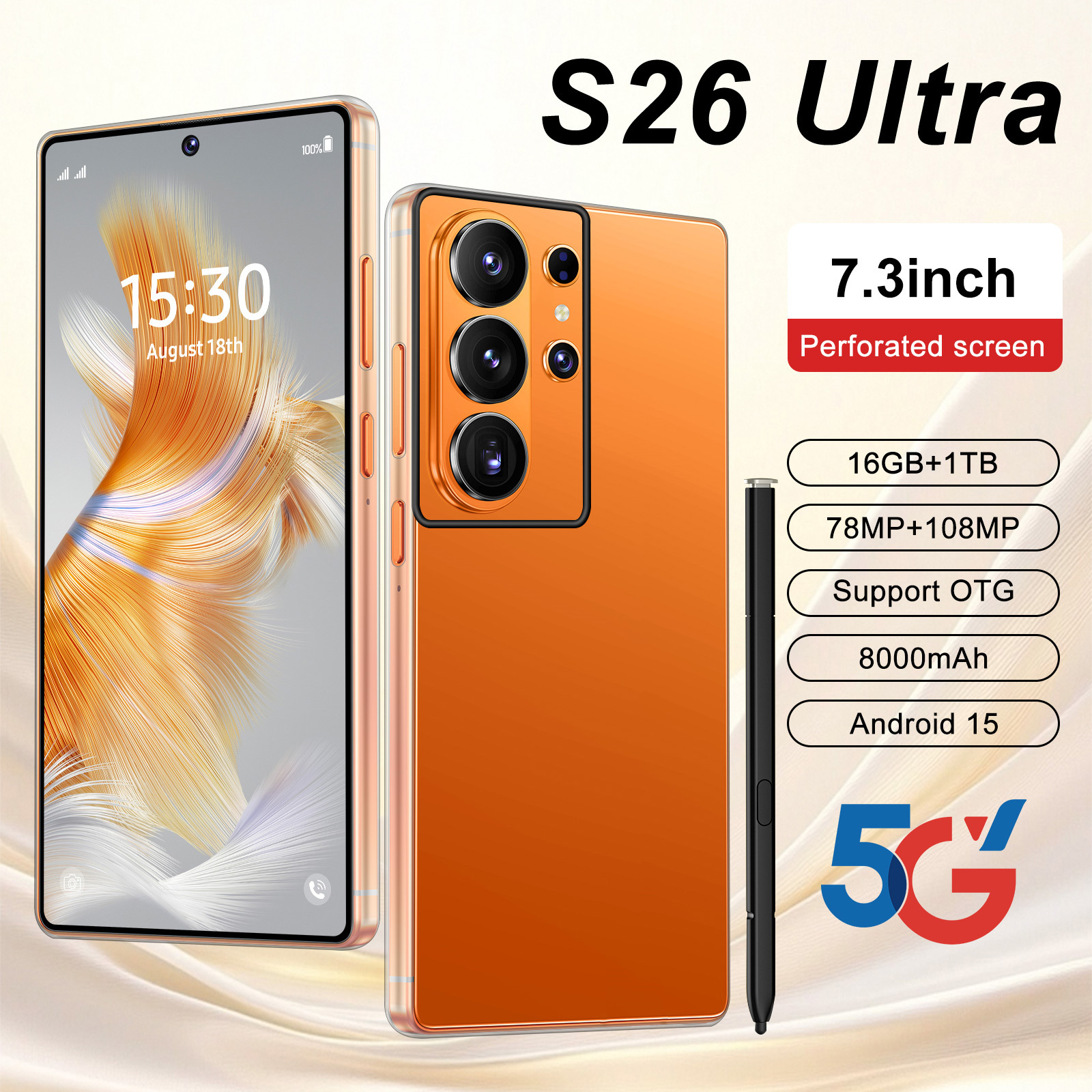 S26 Ultra 5G smartfon, 16GB+512GB və 1TB yaddaş, böyük ekran