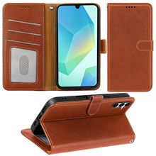 适用三星A16手机皮套SamsungA06 5G翻盖荔枝纹防盗刷相框手机皮套