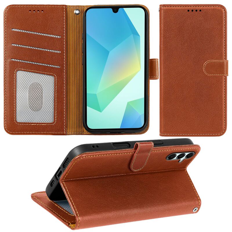 Suitable for Samsung A16 Mobile Phone Leather Case Samsunga06 5g Flip Cover Pebbled Anti-Theft Photo Frame Mobile Phone Leather Case Suitable for Samsung A16 Mobile Phone Leather Case Samsunga06 5g Flip Cover Pebbled Anti-Theft Photo Frame Mobile Phone Leather Case