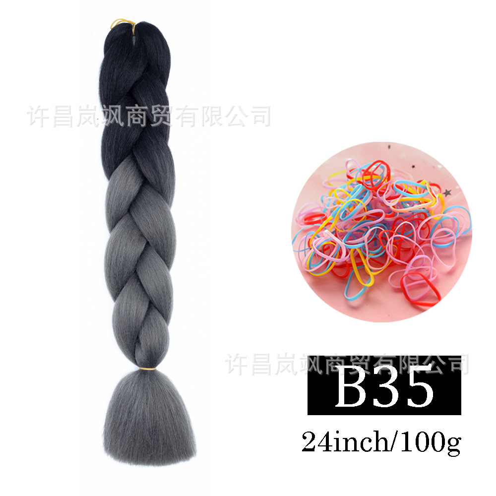 Peluca de trenza grande africana, color, trenza sucia, cuerda para el cabello, degradado, fibra química, trenza grande, reggae, hip-hop, trenza sucia, trenza