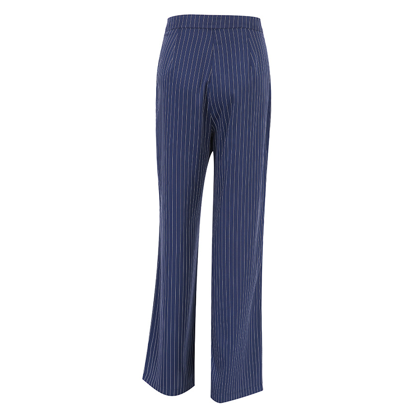315g Weight Full Length Pants Length Spandex, Polyester Fabric Type High Waist Waist Line Casual Pants Pants Type Inelastic Elasticity Daily Occasion Regular Fit Fit Type Stripe Pattern Summer, Spring, Autumn Season Women's Gender Pocket Design Simple Style Style Women's Daily Simple Style Stripe Full Length Pocket Casual Pants 6