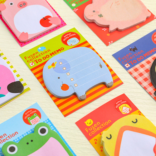 T Korean Creative Stationery Cute Cartoon ZOO Animal Park Tearable Note Pad Post-it Notes N Times