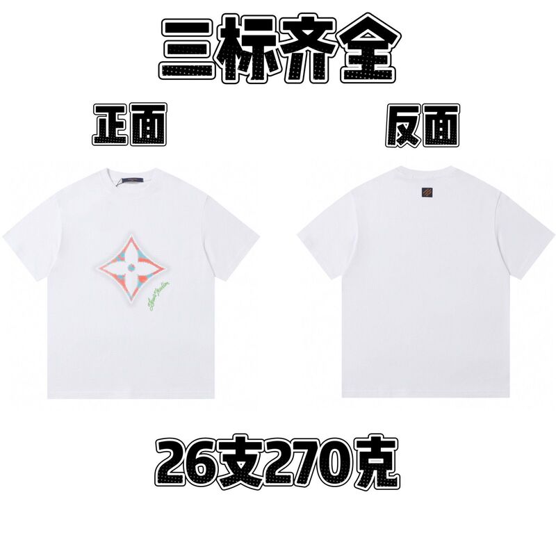 25春夏純綿ラウンドネック半袖Tシャツ漫画文字プリントカジュアルルーズ万能トップス流行万能|undefined