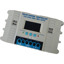 30A60A100A12/24/36/48VPWM太阳能充电控制器智能LCD显示屏4USB口