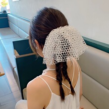 韩系网格亮片多层立体大肠发圈女扎头发丸子头发绳低马尾头绳发饰