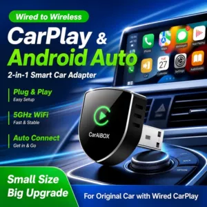 Original car wired to wireless CarPlay Android Auto 2-in-1 smart car connectivity adapter