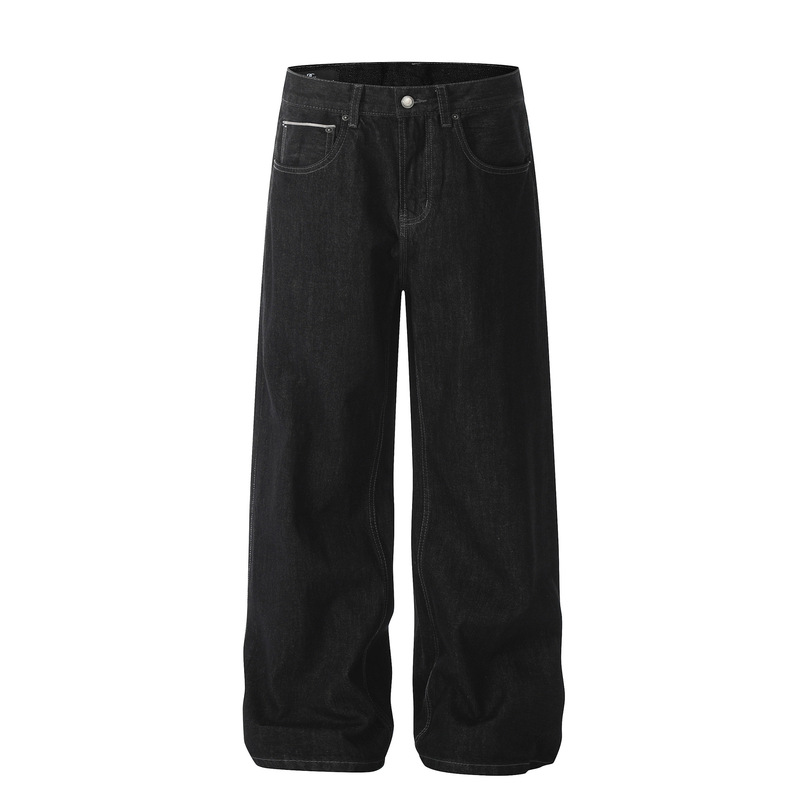 G6679 Retro Street Style Unisex High-End Black Selvedge High-Quality Design Loose Fit Cross-Leg Men's Original Jeans G6679 Retro Street Style Unisex High-End Black Selvedge High-Quality Design Loose Fit Cross-Leg Men's Original Jeans
