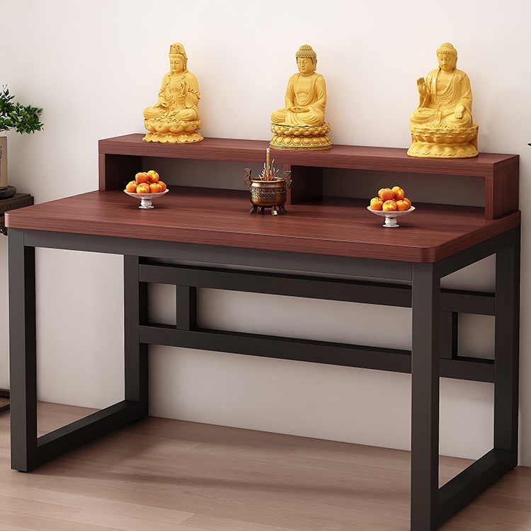 Home-Use Economical Guanyin Buddha Statue Altar Table Chinese-Style Buddhist Hall Incense Table Shrine Offering Table