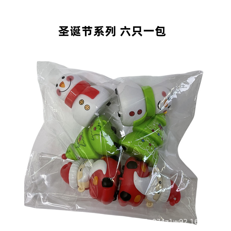 新しい子供のクリスマスのおもちゃの車の回力車のクリスマスツリーの形の雪だるまの贈り物の卸売りの越境のメーカーは直接販売します。
