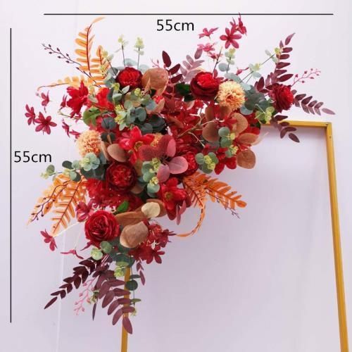 婚庆仿真花道具仿真路引花背景架拐角花铁艺几何屏风挂花橱窗酒店|undefined