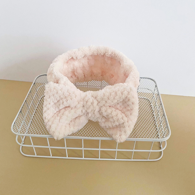 Japonés ultra-fino de fibra de piña a cuadros arco banda de pelo máscara facial femenina diadema borde ancho suave pañuelo en la cabeza