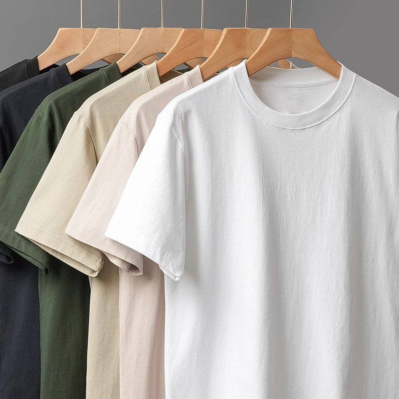 Pure White Short-Sleeved T-Shirt for Men, Summer Loose-Fitting Hand-Painted Class Uniform, Half-Sleeved Pure Cotton Round-Neck Blank Advertising Shirt with Custom Logo Pure White Short-Sleeved T-Shirt for Men, Summer Loose-Fitting Hand-Painted Class Uniform, Half-Sleeved Pure Cotton Round-Neck Blank Advertising Shirt with Custom Logo