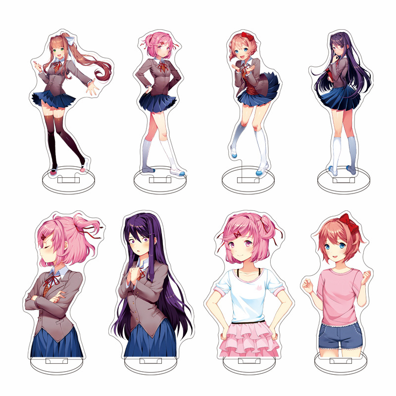 Heartbeat Literature Department Acrylic Stand Yukari Yuri Satomi Monica Anime Peripheral Standee